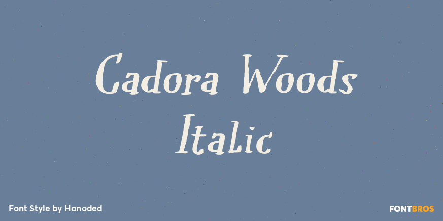 Cadora Woods Italic Poster
