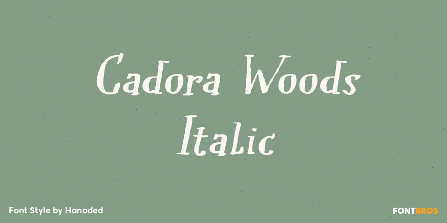 Cadora Woods Italic Poster