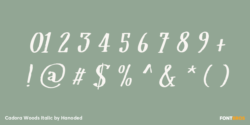 Cadora Woods Italic Font Poster #1