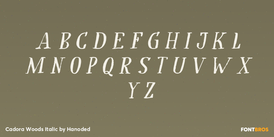Cadora Woods Italic Font Poster #2