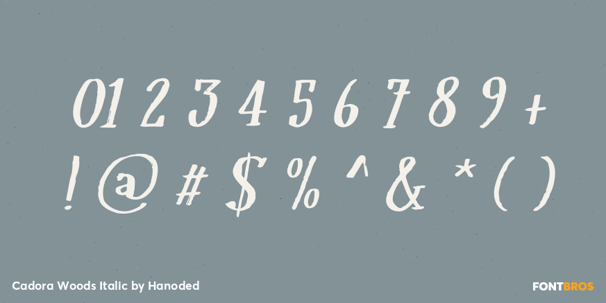 Cadora Woods Italic Font Poster #4