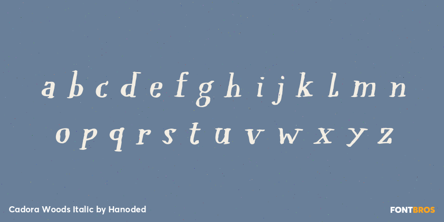 Cadora Woods Italic Font Poster #1