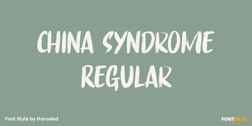 China Syndrome Regular Font Poster #1