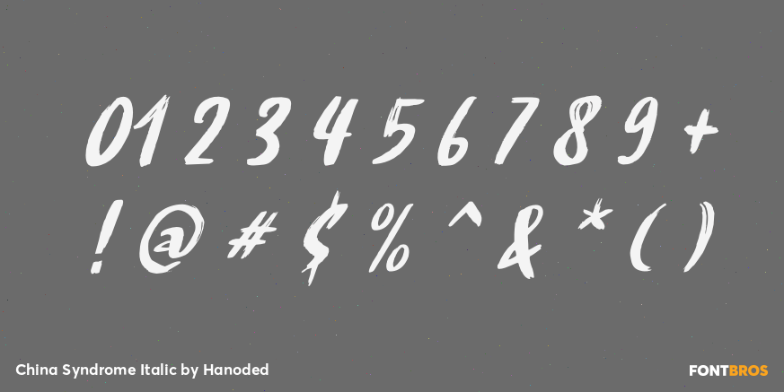 China Syndrome Italic Font Poster #4