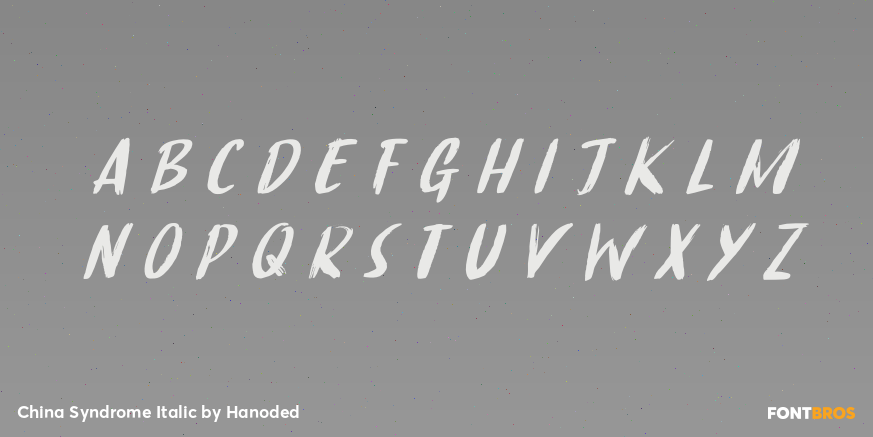 China Syndrome Italic Font Poster #3