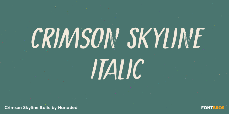 Crimson Skyline Italic Font Poster #1