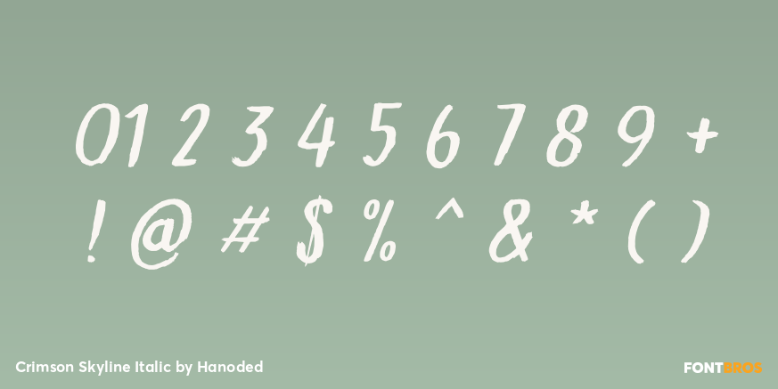 Crimson Skyline Italic Font Poster #4