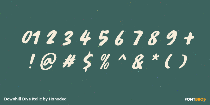 Downhill Dive Italic Font Poster #4