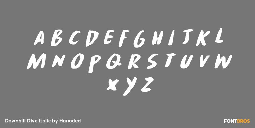 Downhill Dive Italic Font Poster #3