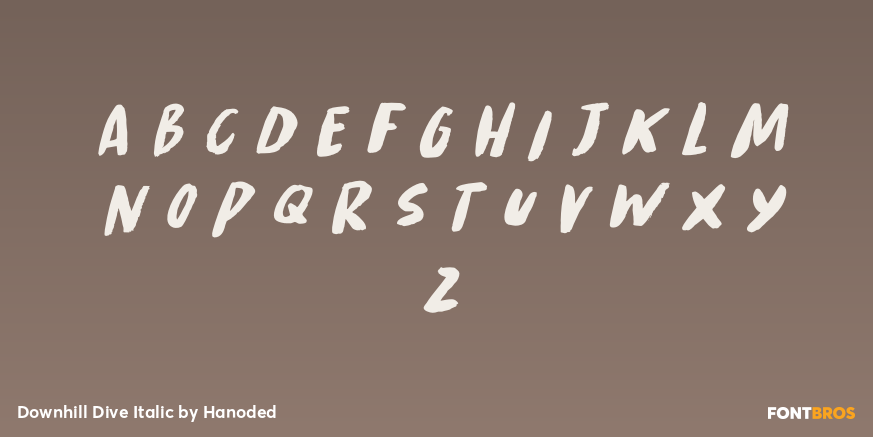 Downhill Dive Italic Font Poster #2
