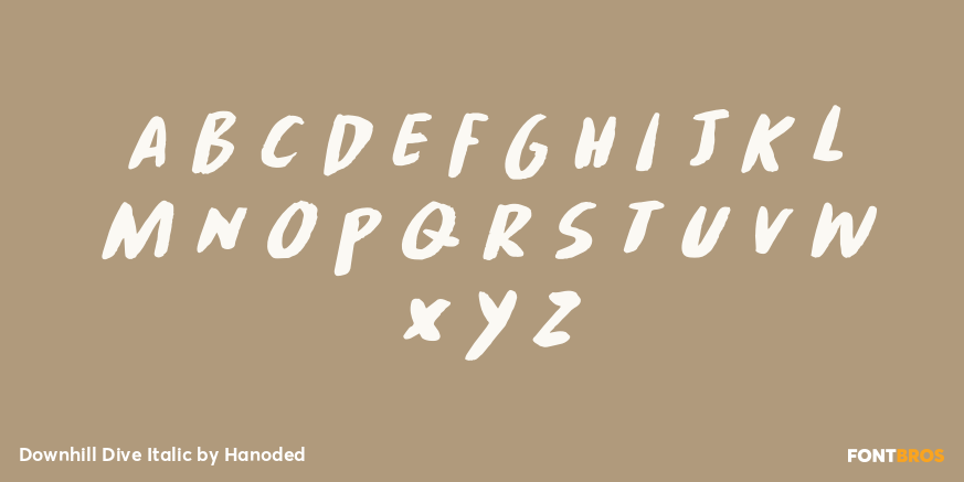 Downhill Dive Italic Font Poster #3