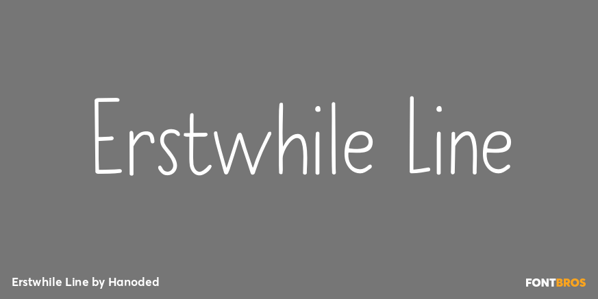 Erstwhile Line Font Poster #1