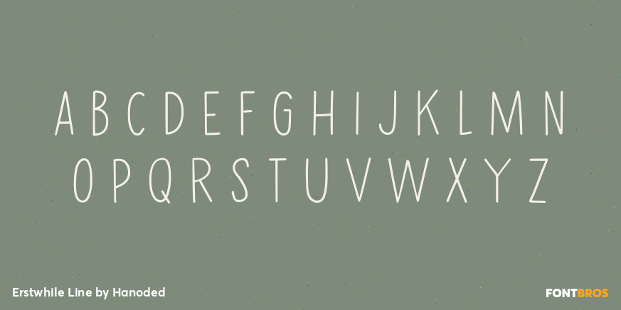 Erstwhile Line Font Poster #2