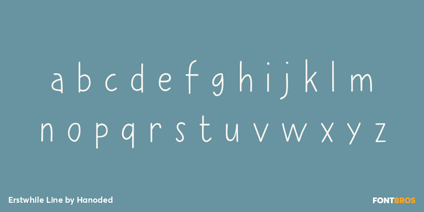 Erstwhile Line Font Poster #3