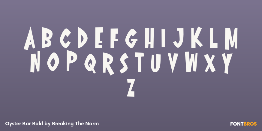 Oyster Bar Bold Font Poster #2