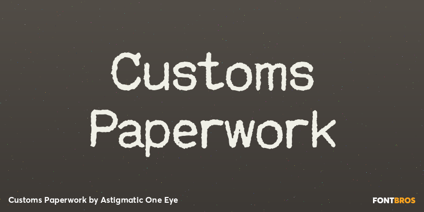 Customs Paperwork Poster