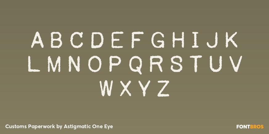 Customs Paperwork Font Poster #2