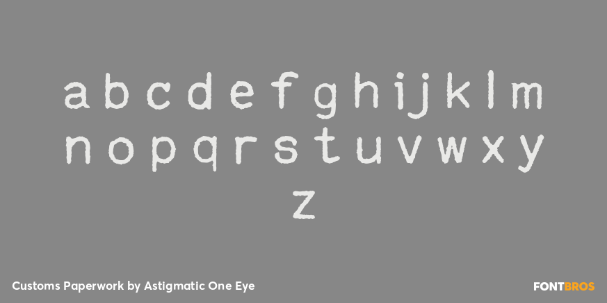 Customs Paperwork Font Poster #3