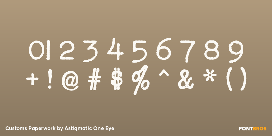 Customs Paperwork Font Poster #4