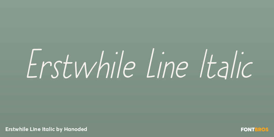 Erstwhile Line Italic Font Poster #1