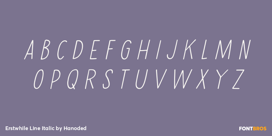 Erstwhile Line Italic Font Poster #2
