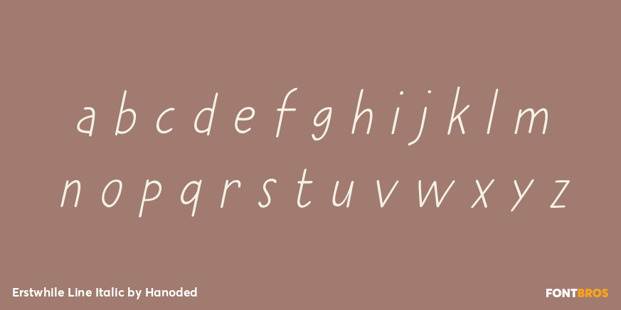 Erstwhile Line Italic Font Poster #3