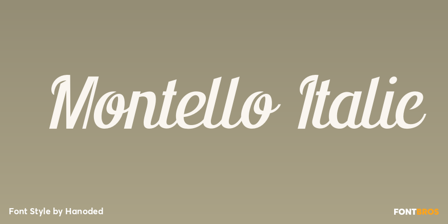 Montello Italic Poster