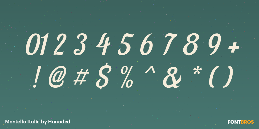 Montello Italic Font Poster #1