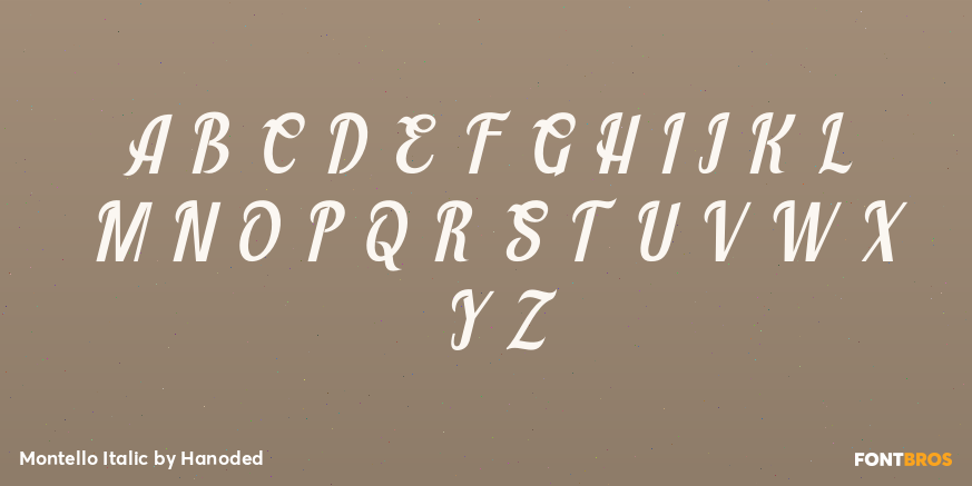 Montello Italic Font Poster #2