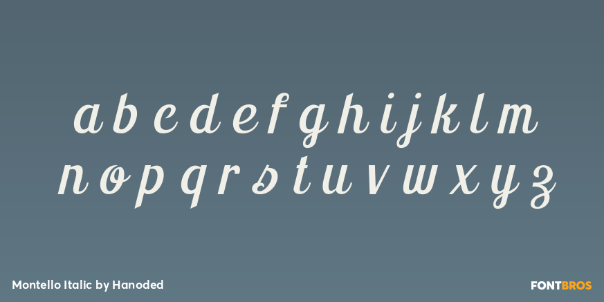Montello Italic Font Poster #3