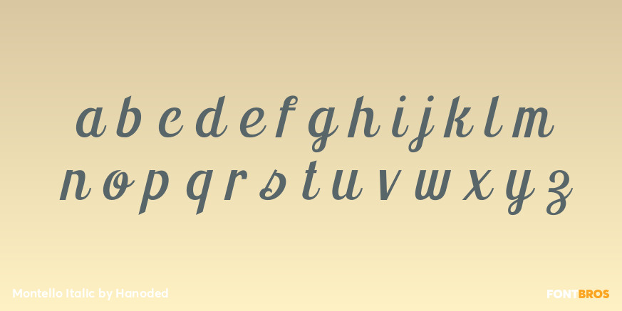 Montello Italic Font Poster #1
