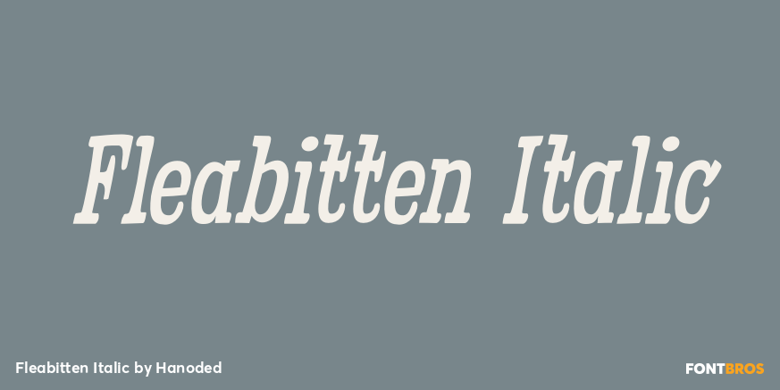 Fleabitten Italic Font Poster #1
