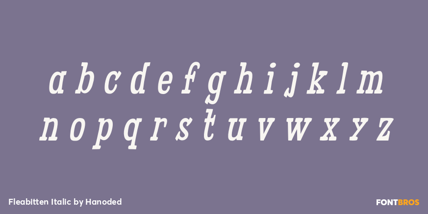Fleabitten Italic Font Poster #3