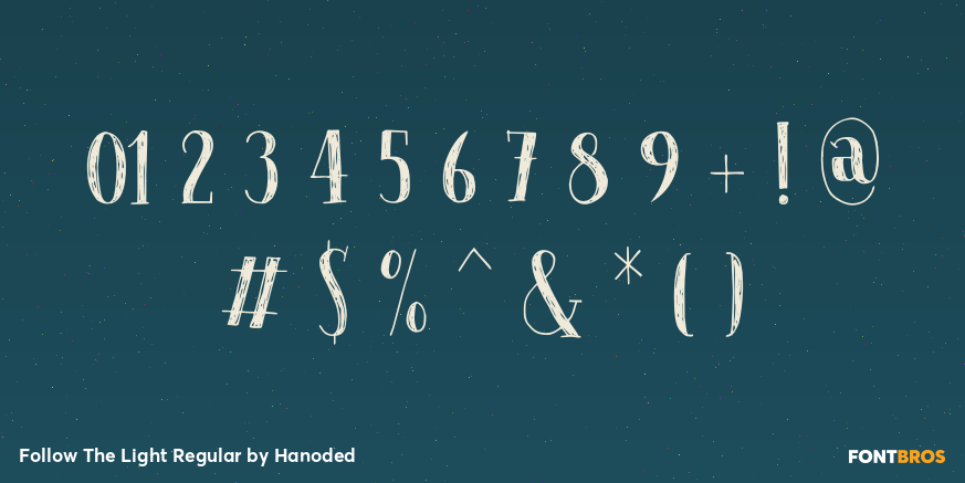 Follow The Light Regular Font Poster #4