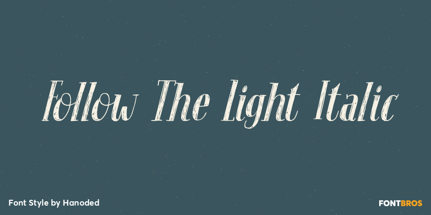 Follow The Light Italic Font Poster #1