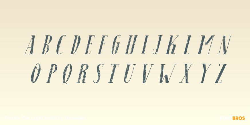 Follow The Light Italic Font Poster #2