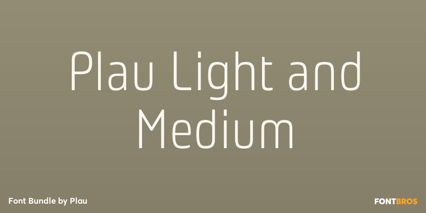 Plau Light and Medium Font Poster #1