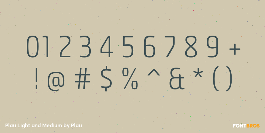 Plau Light and Medium Font Poster #1