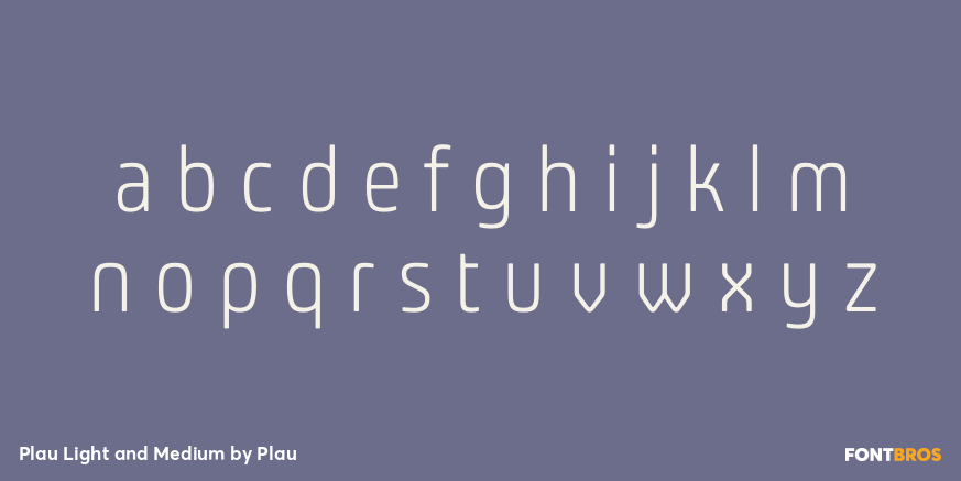 Plau Light and Medium Font Poster #3