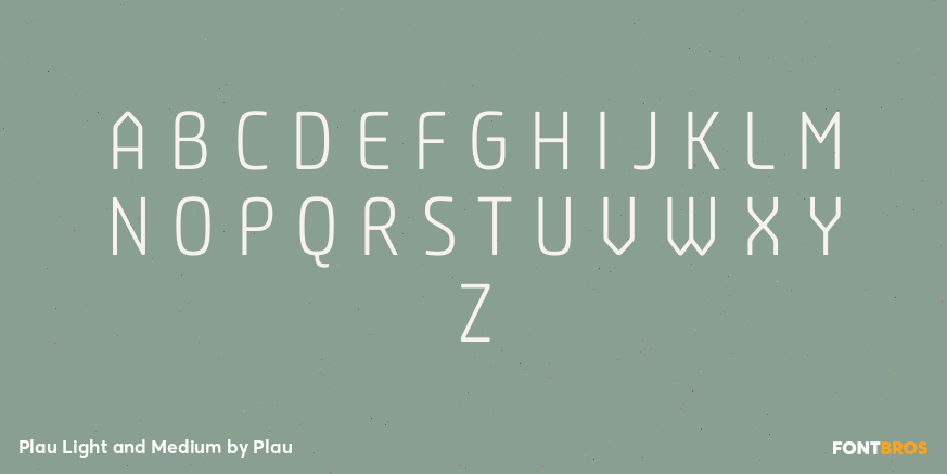 Plau Light and Medium Font Poster #1