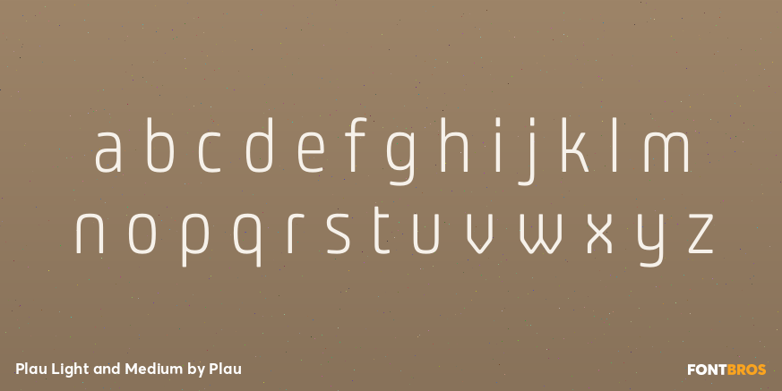 Plau Light and Medium Font Poster #1
