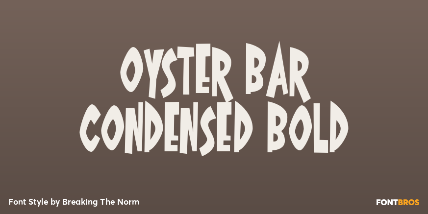 Oyster Bar Condensed Bold Poster