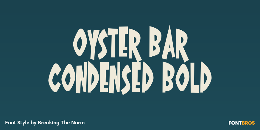 Oyster Bar Condensed Bold Poster