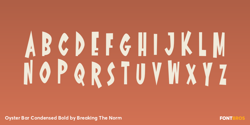 Oyster Bar Condensed Bold Font Poster #2