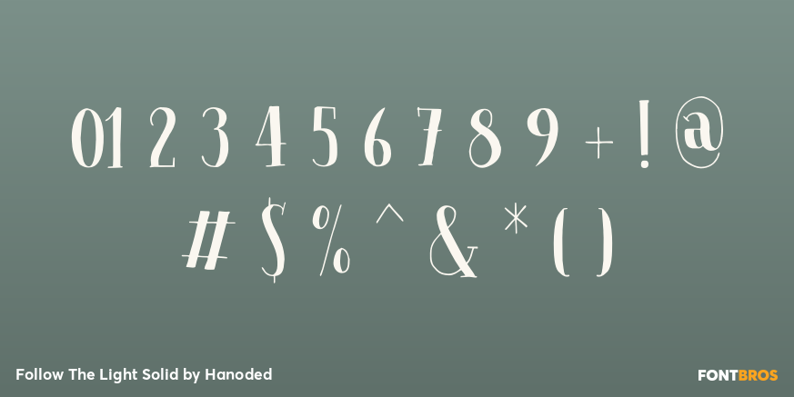 Follow The Light Solid Font Poster #1