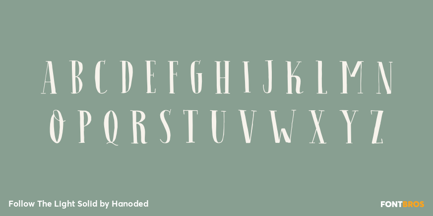 Follow The Light Solid Font Poster #1