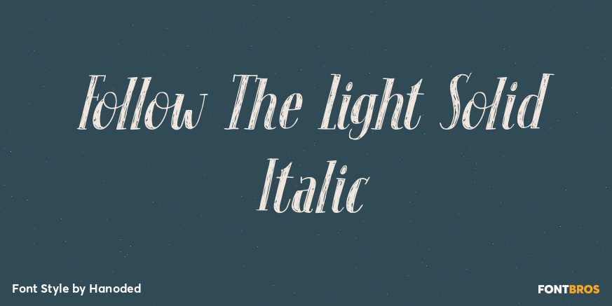 Follow The Light Solid Italic Poster