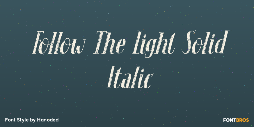 Follow The Light Solid Italic Poster