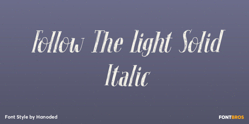 Follow The Light Solid Italic Poster