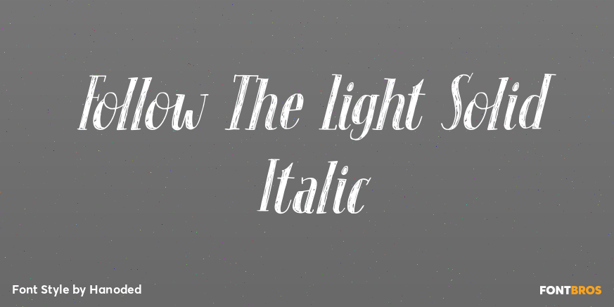 Follow The Light Solid Italic Poster